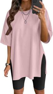 Camiseta extragrande de algodón para mujer, camiseta OEM con impresión DTF personalizada y opciones de sublimación - Product Image 5