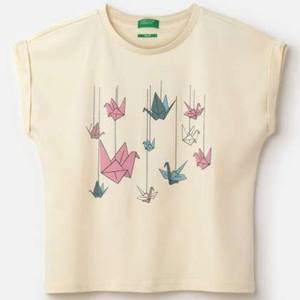 Sport Style Summer T-<b>Shirts</b> for Girls Crewneck Short Sleeve Tee with Cartoon Printed Kid and Teenage Clothing - Product Image 3