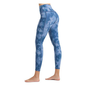 Leggings de yoga athlétiques pour femmes, taille mi-haute, unis, sans couture, super doux, respirants, tissu en polyester/coton écologique, taille élastique - Product Image 3