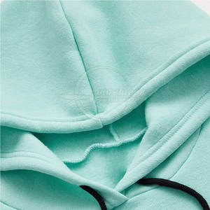 Diferentes colores 100% algodón Mujer Sudadera con capucha invierno Casual pulóver liso sudaderas con capucha estilo callejero para mujer - Product Image 3