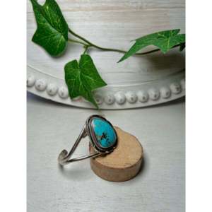 Wydell Billie <b>Red</b> Skin Turquoise & Sterling Silver Fashion Cuff <b>Bracelet</b> - Product Image 2