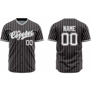 Maillot de baseball personnalisé pour jeunes, 45 % polyester respirant, nom et numéro personnalisés - Product Image 1