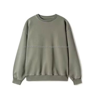 Men's Premium Quality Crew Neck <b>Sweatshirt</b> Breathable Top with Trendy Printed Solid Pattern Embroidery Winter Season OEM Service - Product Image 4