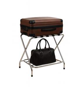 Porte-bagages en métal robuste avec cadre pliable idéal pour un rangement compact dans les petites chambres et les hôtels - Product Image 6