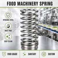 Ressort de compression de qualité alimentaire sanitaire, facile à nettoyer, pour machines alimentaires