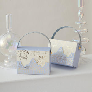 Caja de Dulces para Boda Estilo <span class=keywords><strong>Castillo</strong></span>, Nueva de Este Año, Caja de Regalo para Recuerdos de Boda, Caja de Dulces Portátil - Product Image 3