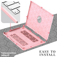 Étui pour ordinateur portable en TPU souple tissé rose, avec support pliable, pour Apple MacBook NEO, fourni par l'usine