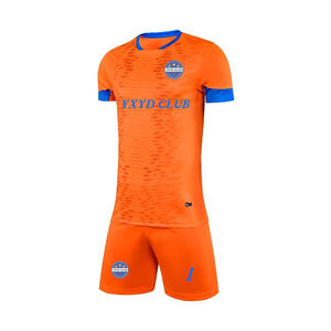 Diseño personalizado y logotipo de alta calidad uniformes de fútbol equipo de secado rápido 100% poliéster fútbol conjunto completo hombres y mujeres uniforme de fútbol - Product Image 6