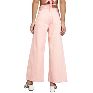 กางเกงยีนส์ขากว้างของผู้หญิงกางเกงยีนส์ขายาวคุณภาพดีเยี่ยมดีไซน์ตามสั่ง - Product Image 5