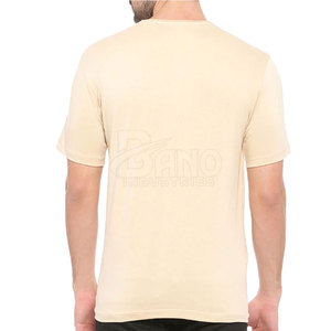 เสื้อยืดผู้ชายคอกลมผ้าฝ้ายถักสีล้วน/เส้นใยไม้ไผ่ - Product Image 4