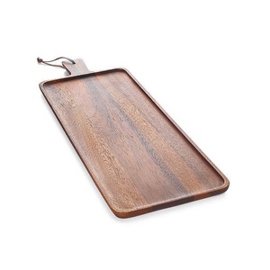 Bandeja para servir de madera de mango con acabado natural en vajilla de diseño exclusivo de calidad sostenible bandeja para servir platos de comida hoteles - Product Image 1