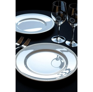 Plaque de chargeur en métal couleur argent un chef-d 'œuvre de grandeur royale conçu pour faire briller de luxe tous les événements et le dîner de gala - Product Image 2