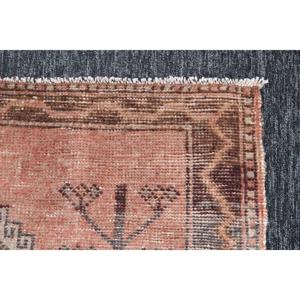 พรมตุรกี ขนาด 3.37x9.5 ฟุต ลายเรขาคณิตสีส้ม ทำจากขนสัตว์ - Product Image 5