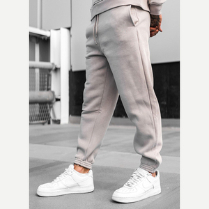 New Fashion Solid Color Heavyweight Athletic Jogger Sports Tracksuit Hoodie Fabric 100% Cotton Men's Sweat Suits - Product Image 6