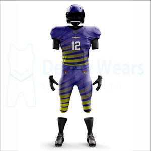 Tenues de football américain personnalisées uniques, imprimées par sublimation, en tissu respirant polyester-spandex, livraison rapide - Product Image 4