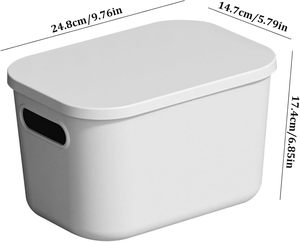 Customized Portable Bedroom and Living Room Food Toys Plastic <b>Storage</b> Box White Plastic Box Utility Organizer - Product Image 6