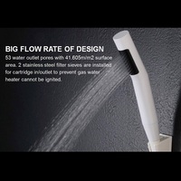 HSU SH-126 Pommeau de douche pressurisé en plastique ABS chromé avec filtre au sulfit de calcium, accessoire de robinetterie de salle de bain, débit 8 L/min, 60 PSI