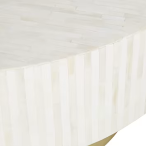 Table basse ronde en nacre de style midcentury pour salon Table de salon faite à la main par des artisans vietnamiens - Product Image 2