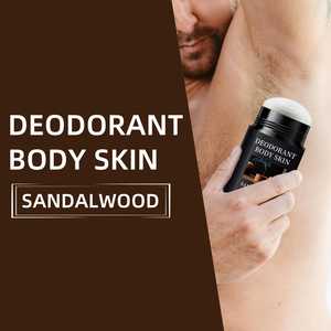 Desodorante corporal en barra con aroma a sándalo para hombre, 75g/2,6 oz, fragancia ligera de larga duración, eliminador de olores, crema antitranspirante, 1 ud. - Product Image 6