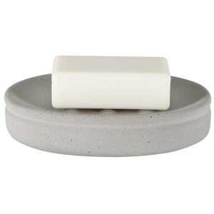 Portasapone in ceramica Spirella 'Cement' grigio 14 x 10 x 3 cm - Product Image 1