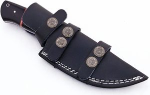 Tamaño personalizado Damasco acero caza Skinner cuchillo modelo S15 calidad superior hecho a mano cuerno negro Mango cuchillo al aire libre - Product Image 6