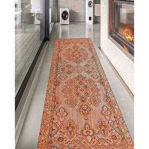 Tapis de style Oushak marron : Tapis antidérapant adapté aux animaux domestiques, tapis imprimé, tapis à poils doux - Product Image 5