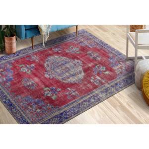 Tapis imprimé rouge mat - Design turc bohème pour la décoration de la maison, tapis fin non tissé - Product Image 2