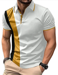 Polo d'été décontracté à manches courtes pour hommes Impression personnalisée Logo Design Fashion Sports Chemise de golf pour hommes - Product Image 1