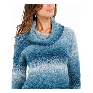 Maglione Casual da Donna Style & Co, Maniche Lunghe, Colore Verde Acqua, Traspirante con Logo Frontale, Disponibile in Taglie Piccole e Grandi per Autunno/Inverno - Product Image 3