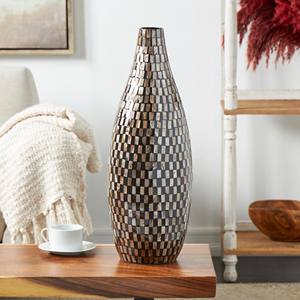 Jarrones de piso con incrustaciones de perlas, jarrón de concha de Capiz de nácar decorativo de lujo más vendido - Product Image 3