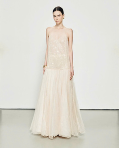 Sparkling Sequin Strap Maxi Dress Flowy <b>Chiffon</b> <b>Skirt</b> Elegant Two Piece Look Made in Vietnam - Product Image 4