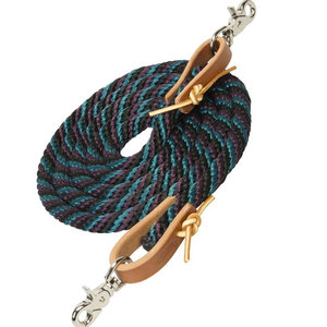 Rênes Poly Roper Extrémités renforcées Poignée Rênes tressées légères Longueur d'entraînement Western Horse Tack Rodeo Ranch Trail - Product Image 5