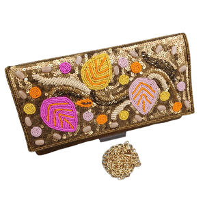 Superventas, última moda, bolso hecho a mano con cuentas, bolso de mano, cierre abierto, lentejuelas, perlas, diamantes, India, precio al por mayor - Product Image 1