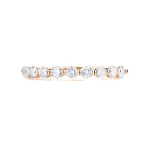 Bague de mariage en or massif 14 carats avec diamant de laboratoire certifié, sertie de deux griffes, pour cadeau d'anniversaire de mariage, qualité F-VS2 - Product Image 2