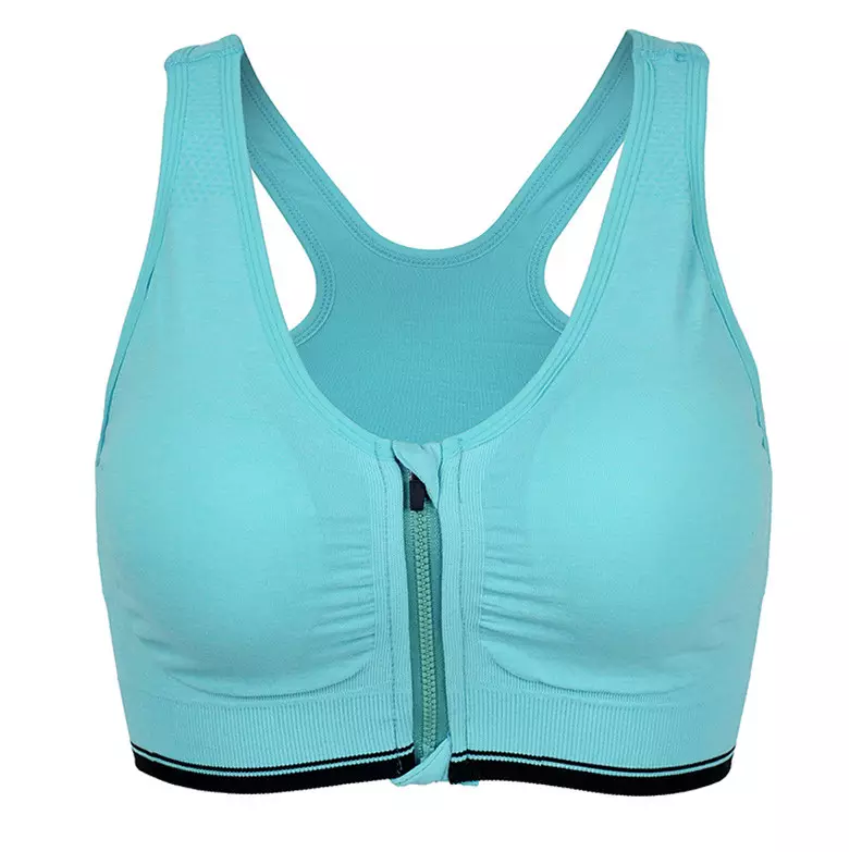 Soutien-gorge de sport à fermeture éclair avant pour femmes, haut de sport Push-Up rembourré sans fil, soutien-gorge de Fitness, Gym, Yoga, entraînement