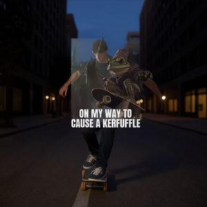 Camiseta con meme de rana 'On My Way to Cause a Kerfuffle', diseño de rana divertido para memes y humor - Product Image 3