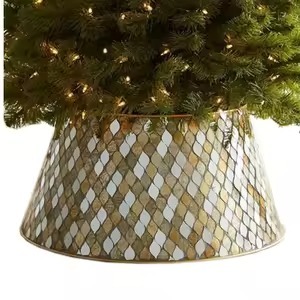 Metal Iron <b>Christmas</b> Decoration <b>Tree</b> Collar Festival Home Garden Decoration <b>Tree</b> Collar - Product Image 1