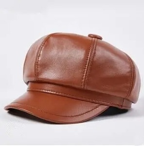 หมวกหนังแท้ของผู้หญิงหมวกหนังแกะแบบเรียบง่ายสำหรับฤดูใบไม้ร่วงใหม่ - Product Image 3