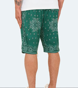 Custom Summer Breathable High Quality <b>Mens</b> <b>Shorts</b> Paisley Print Polyester Custom Logo Mesh <b>Shorts</b> for <b>Men</b> - Product Image 4