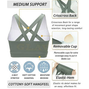 สปอร์ตบราสำหรับผู้หญิงสปอร์ตบราเล่นกีฬาเล่นยิมดีไซน์ใหม่สปอร์ตบราออกแบบได้ตามต้องการ - Product Image 4