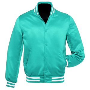 Men's Custom Satin Varsity Jackets Waterproof and Thin Stand Collar Wholesale Blank Polyester Letterman Jackets - Product Image 6
