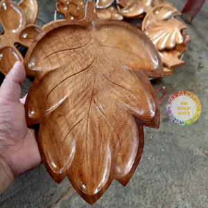 Bandeja de Madera Artesanal, Bandeja de Servir de Madera Maciza Natural, Vajilla Hecha a Mano Ecológica, Decoración del Hogar - Caryln - Product Image 2