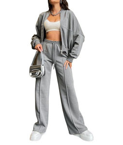 Conjunto deportivo informal de dos piezas para mujer, chándal personalizable transpirable al por mayor para mujer - Product Image 6