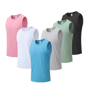 Camiseta sin mangas de talla grande personalizada para hombre, chaleco informal transpirable de secado rápido para fitness al aire libre y entrenamiento de correr, diseño personalizable para hombre - Product Image 1