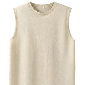 Camiseta sin mangas de talla grande de verano para hombre, camisetas sin mangas holgadas de seda helada de secado rápido con cuello redondo - Product Image 1
