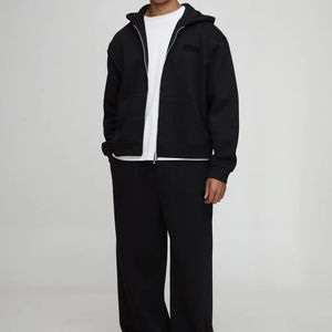 Breathable New Baggy <b>Cropped</b> Hoodie Heavy Weight Oversized Boxy Tracksuit <b>Pants</b> Sets 100% Cotton Jogging <b>Men</b> Tracksuits - Product Image 1