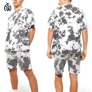 Conjunto de Verano para Hombre, Dos Piezas, Camiseta y Pantalones Cortos con Lavado Ácido, Poliéster/Algodón, Transpirable, Tallas Grandes, Logotipo Personalizado - Product Image 6