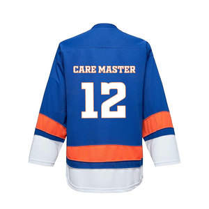 Nouvelle conception 2025 – Dernière collection – Uniforme de hockey sur glace personnalisé grande taille avec broderie et transfert thermique, respirant, 100 % polyester, pour l'entraînement - Product Image 3