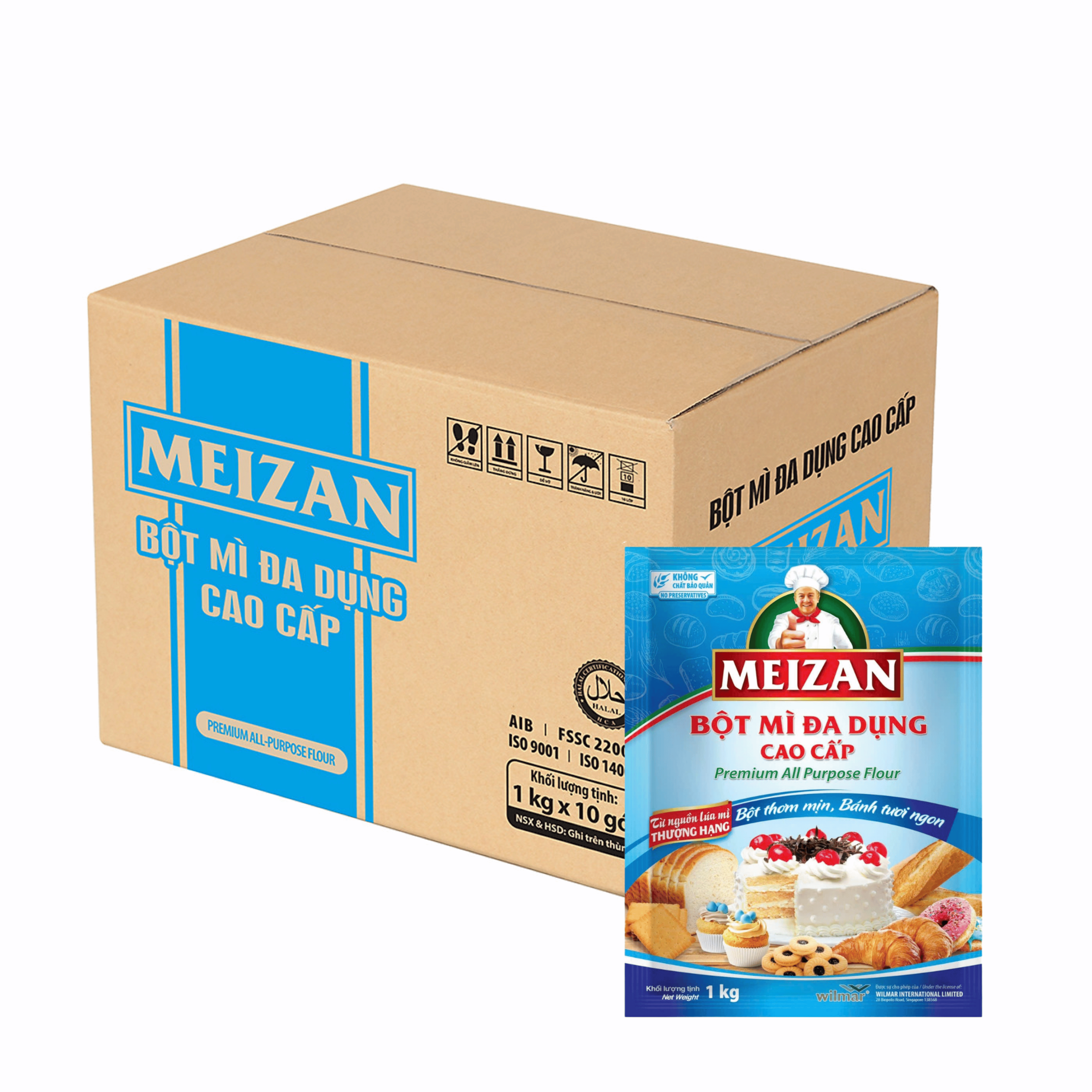 Цена по договорной цене Meizan Vietnam оригинальный продукт хлебная мука 1000 г
