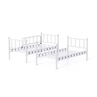 Lit superposé double en métal de luxe VAYA HAPPY DREAMS pour dortoir, école, chambre d'enfants, 90x200cm/100x200cm, multicolores